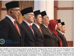 Gubernur Kepri Lantik Tujuh Pejabat Utama Baru