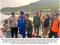 Kerjasama Lintas Negara, Nelayan Anambas Selamat Usai Hanyut